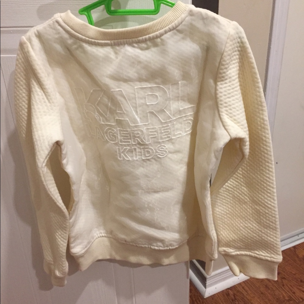 New with tag Karl Lagerfeld Kids cream sweatshirt
